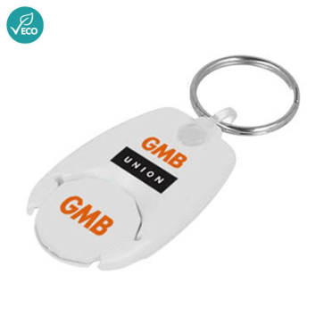 Recycled Pop Coin Trolley Keyring