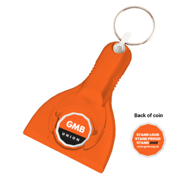 Ice Scraper and Trolley Coin Keyring