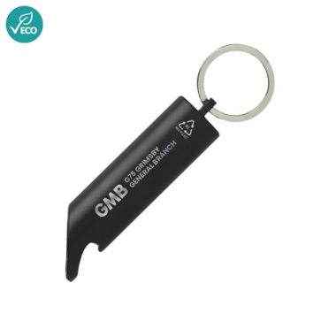 Recycled Torch & Bottle Opener Keyring