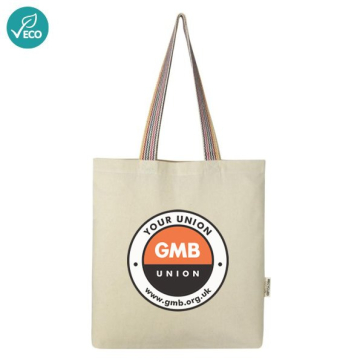 Rainbow 180 g/m² Recycled Cotton Tote Bag 5L