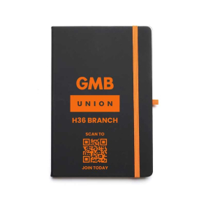 Black Notebook With Coloured Elastic Closure A5