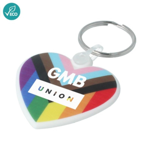 PRIDE Heart Shaped Keyring (Personalised)