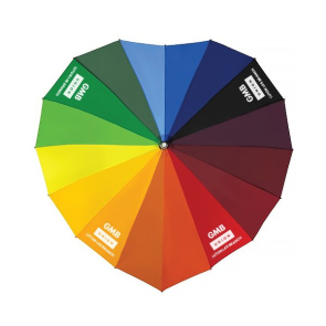 PRIDE Heart Shaped Umbrella