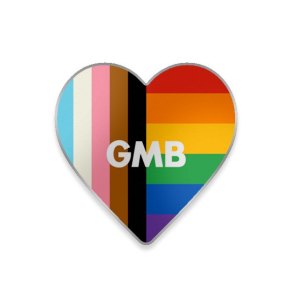 PRIDE Metal Heart Badge
